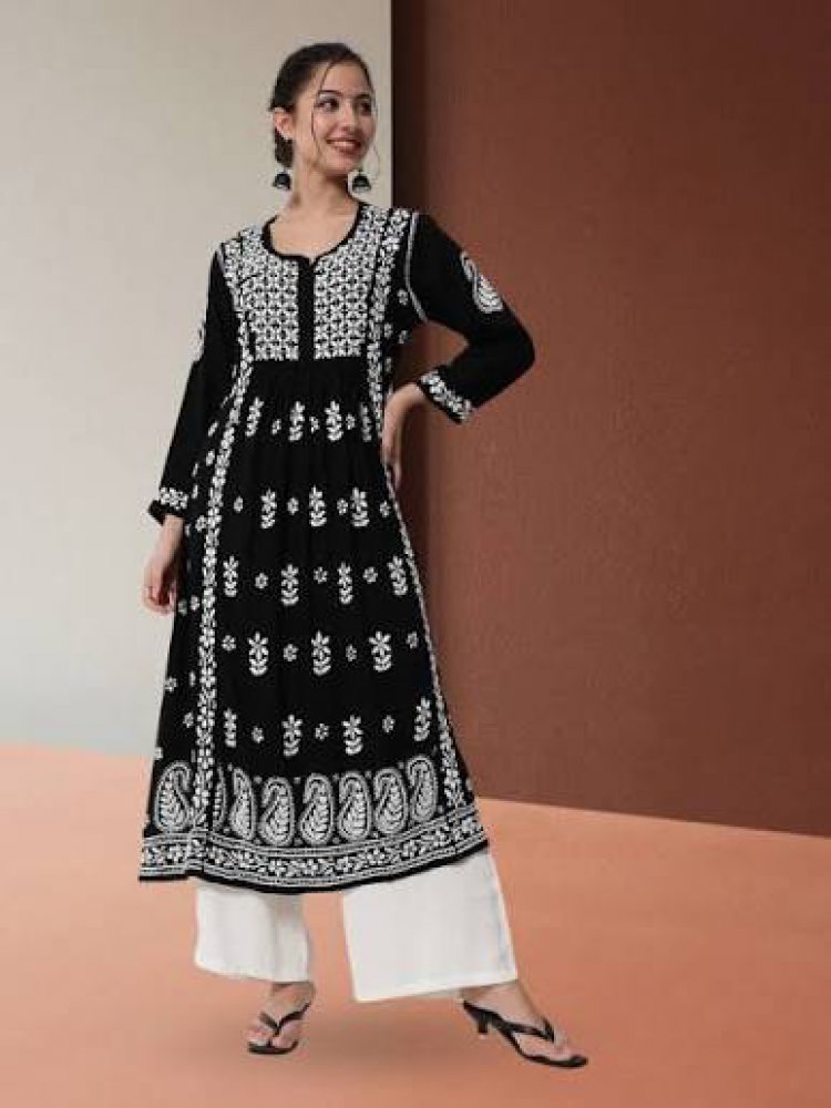 A-Line Chikankari Kurti